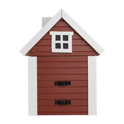 Talomallinen ruokinta ja linnunpönttö, punainen, WG101 - lentoaukko 32mm